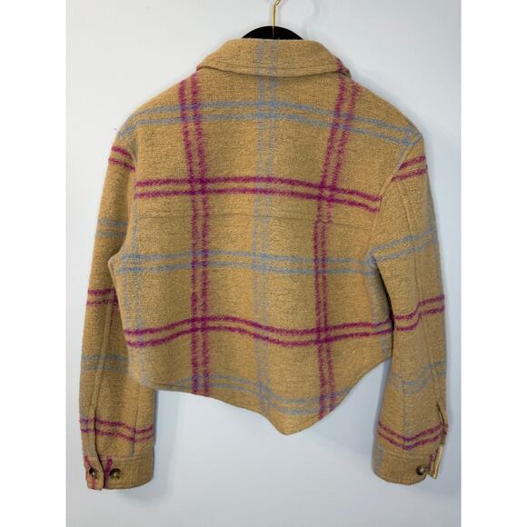 Wilfred Free The Ganna Cropped Shirt Jacket Cropped Wool Shacket Sz XS - Picture 10 of 13